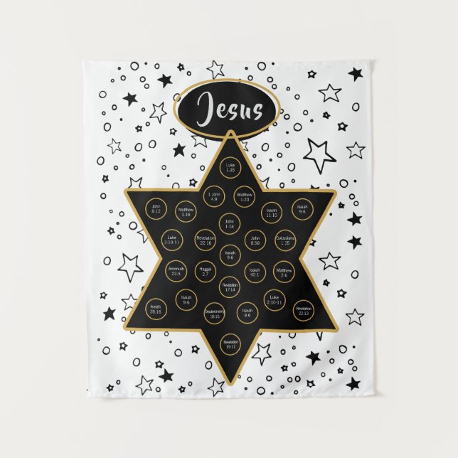 Christmas Advent Art for Names of Jesus Buttons Tapestry (Front)
