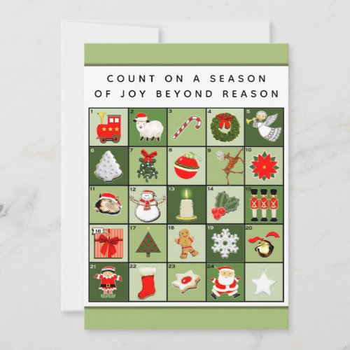 Christmas Advent Calendar Cards