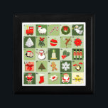 Christmas Advent Calendar Gift Box<br><div class="desc">Countdown to Christmas Advent Calendar gift box featuring creative miniature holiday illustrations. To personalize edit text to add his or her name.</div>