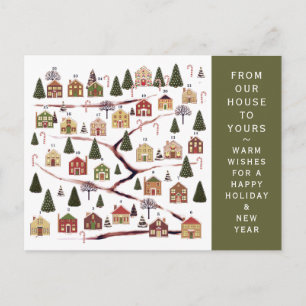 Christmas Advent Calendar Holiday Postcard