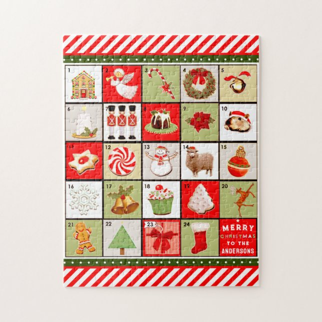 Christmas Advent Calendar Jigsaw Puzzle (Vertical)
