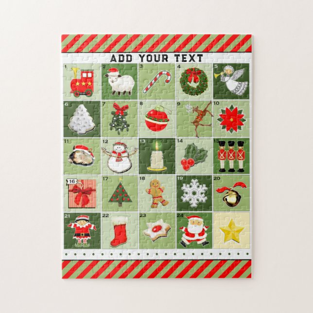 Christmas Advent Calendar Jigsaw Puzzle (Vertical)