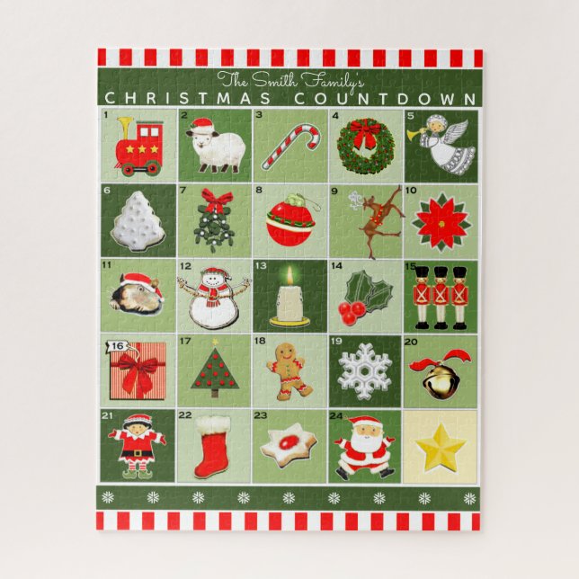 Christmas Advent Calendar Jigsaw Puzzle (Vertical)
