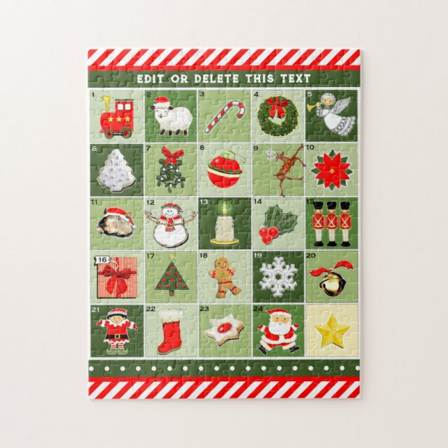 Christmas Advent Calendar Jigsaw Puzzle (Vertical)