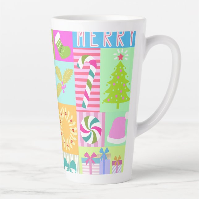 Christmas Advent Calendar  Latte Mug (Right)