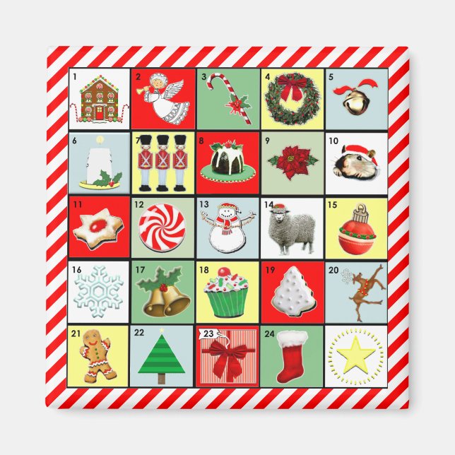 Christmas Advent Calendar Magnet (Front)