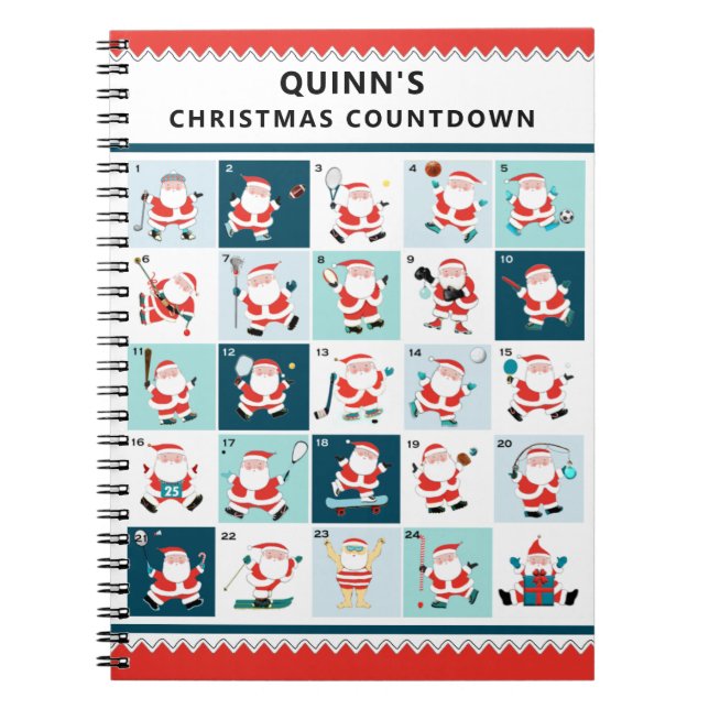 Christmas Advent Calendar Notebook (Front)