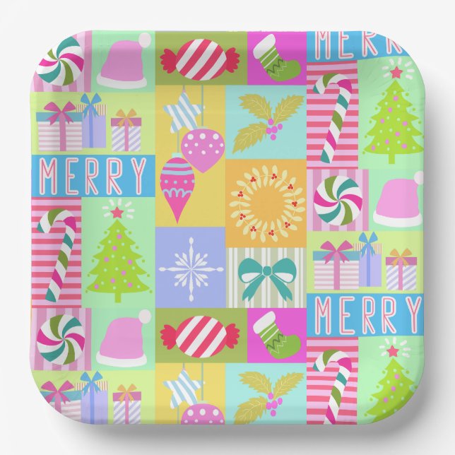 Christmas Advent Calendar  Paper Plates (Front)