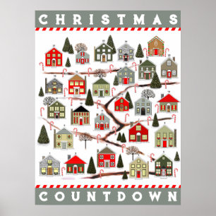 Christmas Advent Calendar Poster