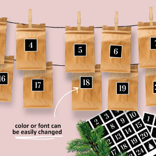 Christmas Advent Calendar Stickers