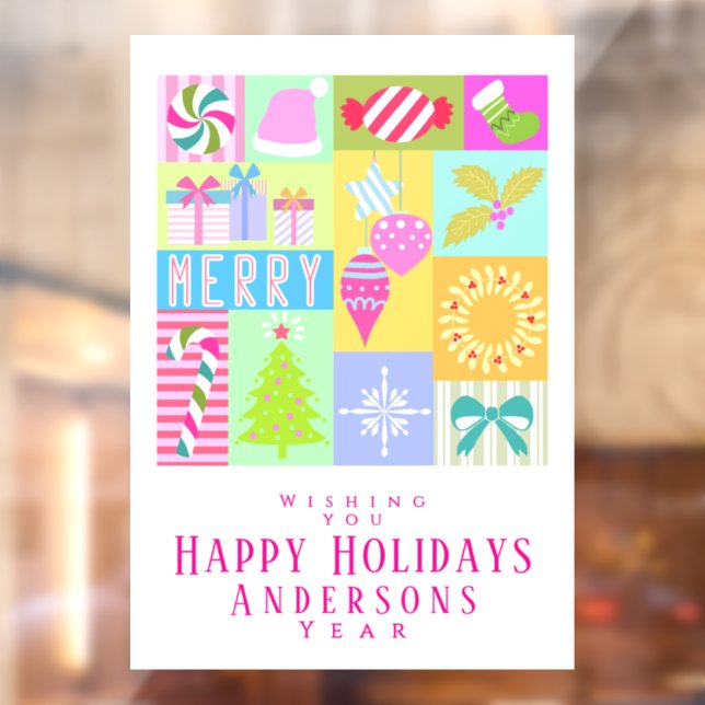 Christmas Advent Calendar  Window Cling (Sheet 2)