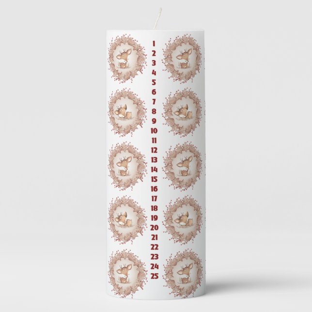 Christmas Advent Countdown Candle (Front)
