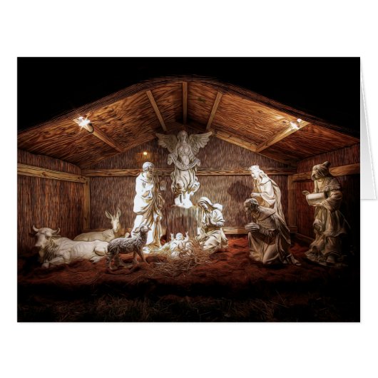 Christmas Advent Jesus Nativity Manger Scene (Front Horizontal)