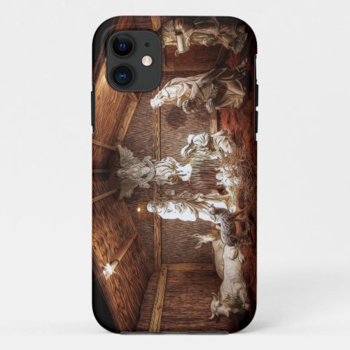 Christmas Advent Jesus Nativity Manger Scene iPhone 11 Case