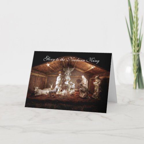 Christmas Advent Jesus Nativity Manger Scene Holiday Card