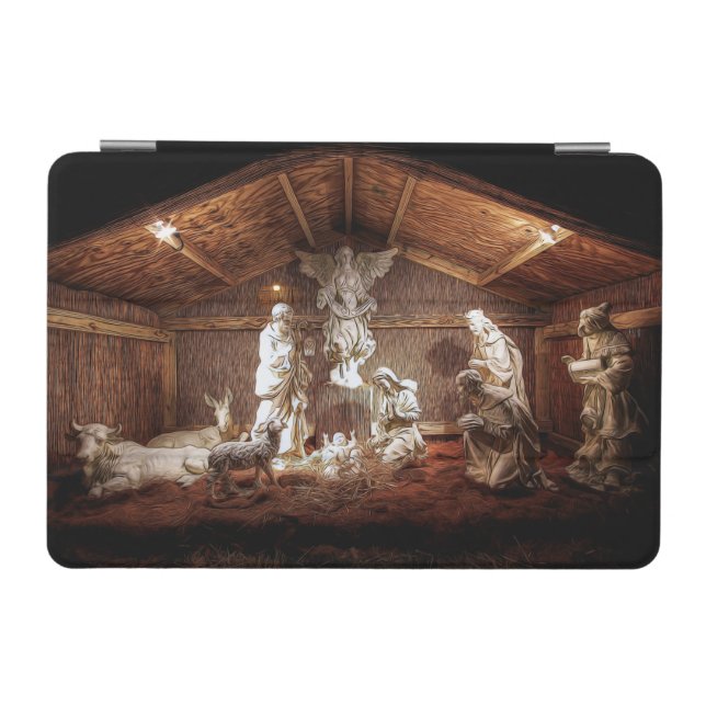 Christmas Advent Jesus Nativity Manger Scene iPad Mini Cover (Horizontal)
