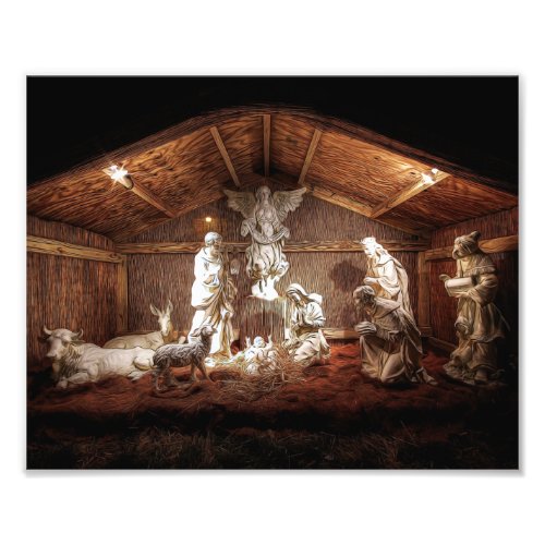 Christmas Advent Jesus Nativity Manger Scene Photo Print