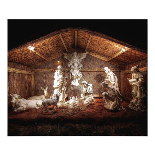 Christmas Advent Jesus Nativity Manger Scene Photo Print