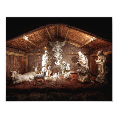 Christmas Advent Jesus Nativity Manger Scene Photo Print