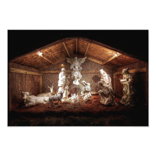Christmas Advent Jesus Nativity Manger Scene Photo Print