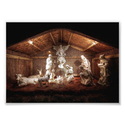 Christmas Advent Jesus Nativity Manger Scene Photo Print