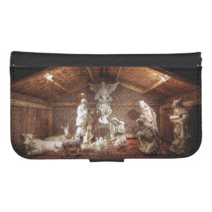 Christmas Advent Jesus Nativity Manger Scene Galaxy S4 Wallet Case