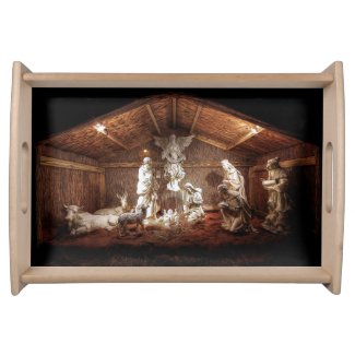 Christmas Advent Jesus Nativity Manger Scene Serving Tray
