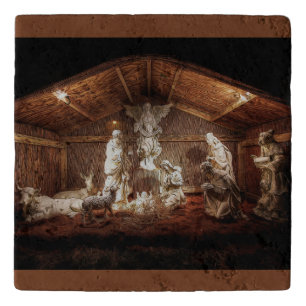 Christmas Advent Jesus Nativity Manger Scene Trivet