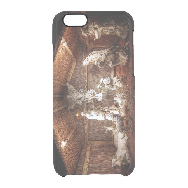 Christmas Advent Jesus Nativity Manger Scene Uncommon iPhone Case (Back)