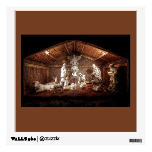 Christmas Advent Jesus Nativity Manger Scene Wall Decal