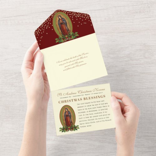 Christmas Advent Prayer Spanish Guadalupe Novena  All In One Invitation