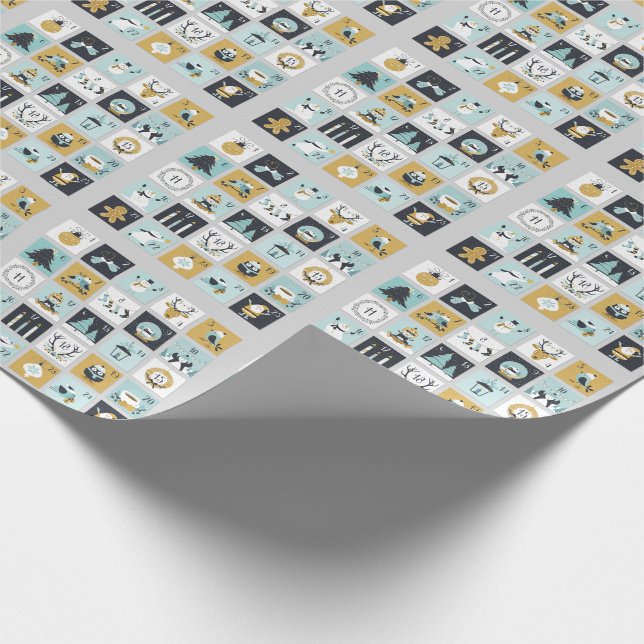 Christmas Advent Wrapping Paper (Corner)