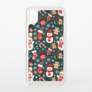 Christmas Aesthetic Pattern Snowman Speck iPhone XS Max Case