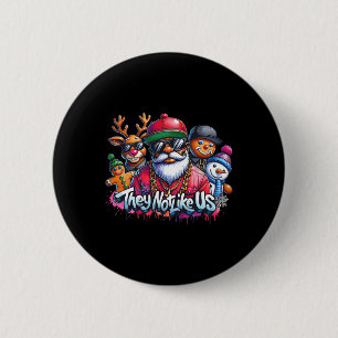 Christmas African Santa They Not Like Us Merry Chr Button