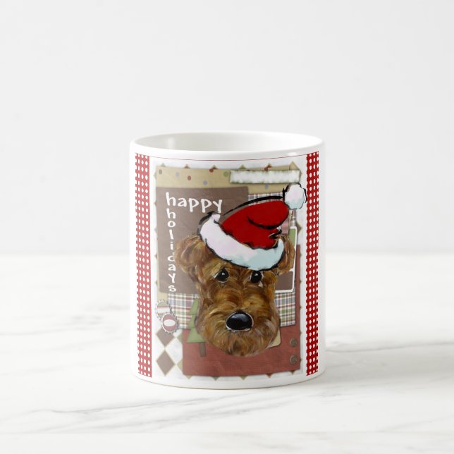 CHRISTMAS AIREDALE COFFEE MUG (Center)
