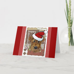 CHRISTMAS AIREDALE HOLIDAY CARD