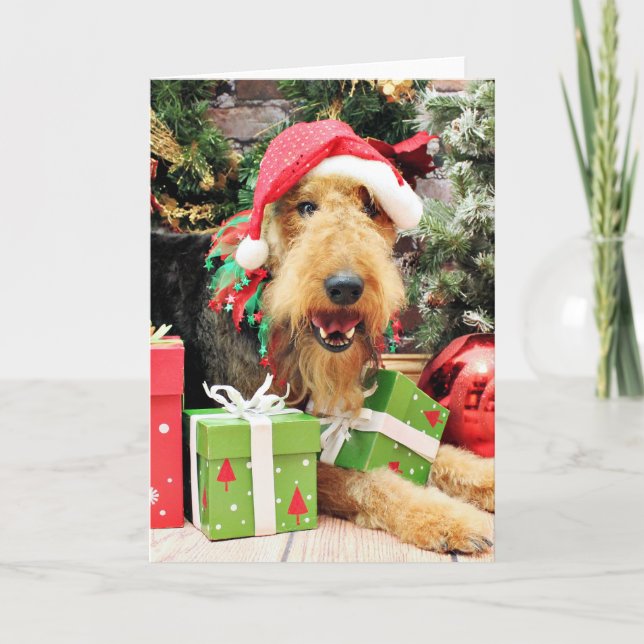 Christmas - Airedale - Kiehn Holiday Card (Front)