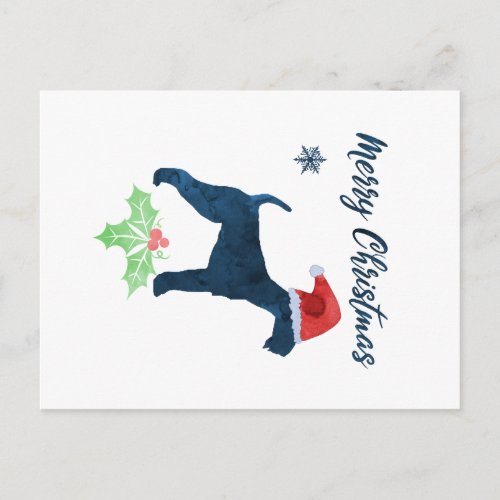 Christmas Airedale Terrier Postcard