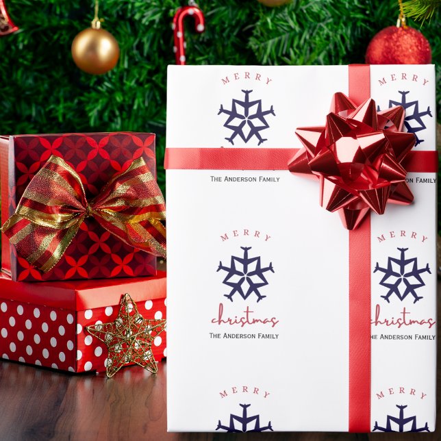 Christmas Airplane Snowflake Photo Funny Aviation  Wrapping Paper (Creator Uploaded)