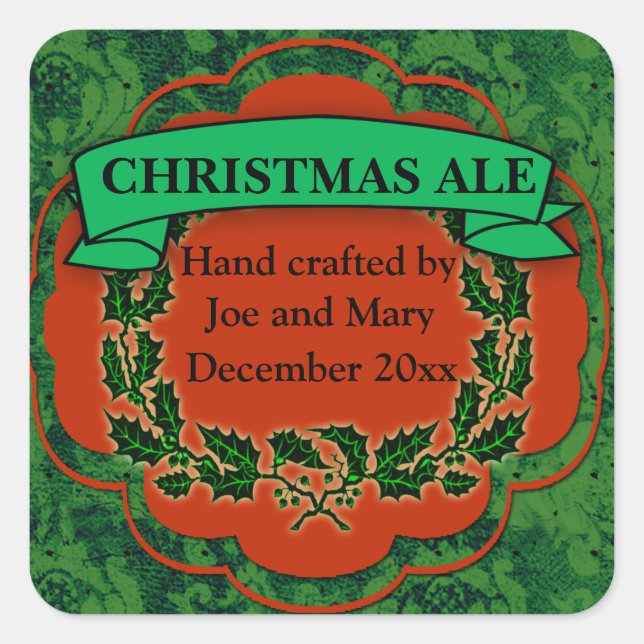 Christmas Ale, Beer and Brew Labels (Front)