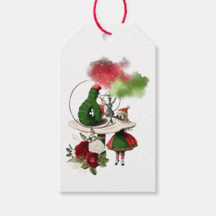 Christmas Alice In Wonderland Baby Shower Gift Tags