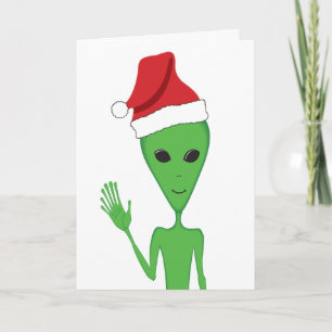 Christmas Alien Season's Greetings Holiday Card