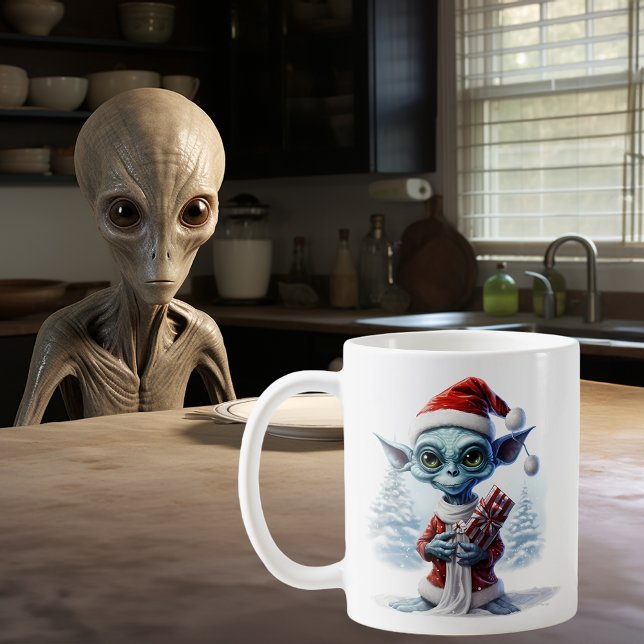 Christmas Alien UFO  Coffee Mug (Creator Uploaded)