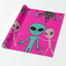 Christmas Alien Wrapping Paper