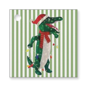 Christmas Alligator Christmas  Favor Tags