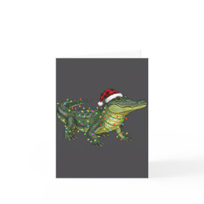 Christmas Alligator Holiday Reptile Funny Festive  Card