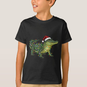 Christmas Alligator Holiday Reptile Funny Festive  T-Shirt