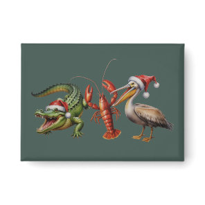 Christmas Alligator Pelican Crawfish Goose Animal Button