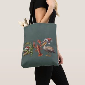 Christmas Alligator Pelican Crawfish Goose Animal Tote Bag