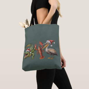 Christmas Alligator Pelican Crawfish Goose Animal Tote Bag